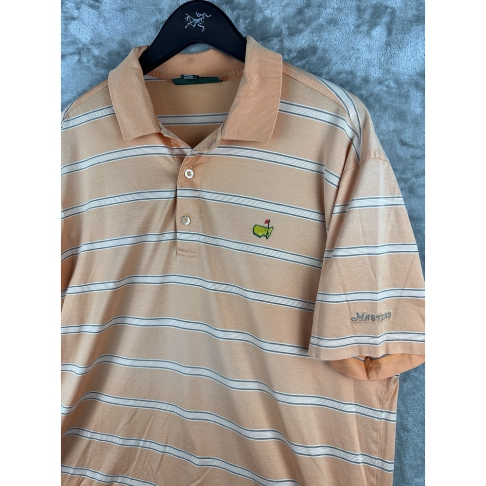 Masters Collection Shirt Striped Polo Golf Augusta National Mens Large Pima